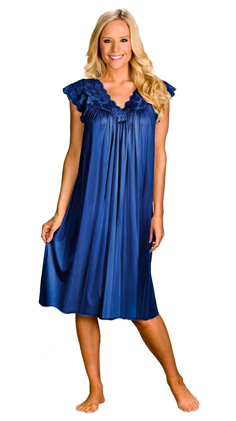 The button-front closure offers you a comfortable way to wear it, whether you add a tank top or tee underneath or wear it alone as a house robe. . Amazon womens nightgowns